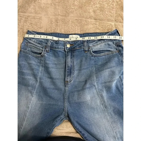 Cello Split Hem Frayed Denim Jeans Size 13 Blue Seam Trendy - Picture 8 of 8